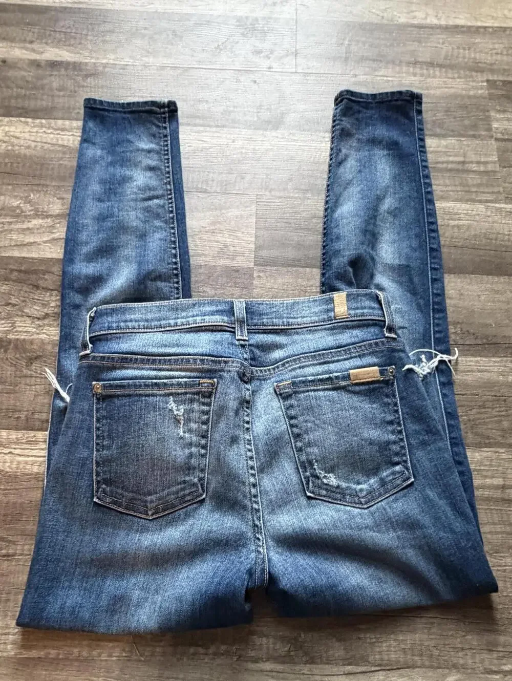7 For All Mankind Distressed Skinny Jeans - The Perfectly Ww